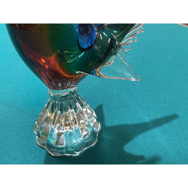 Blue Murano Glass Rooster, 1960s For Sale - Image 8 of 11