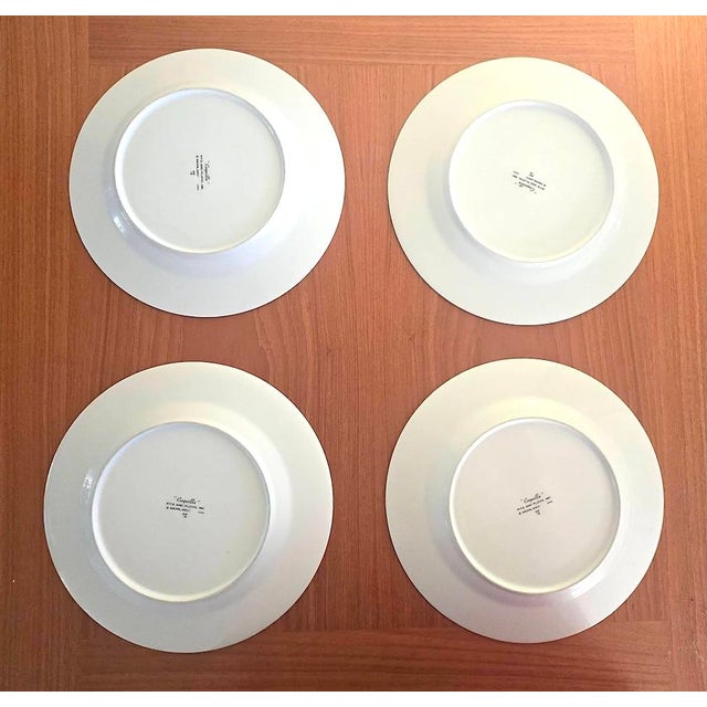 Off-white 1970s Fitz & Floyd Coquille Dinner Plates, Set of 4 For Sale - Image 8 of 10