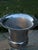 Art Deco Pair of Large Pedestal Urn Lamps Polished Aluminum Made in India For Sale - Image 3 of 8