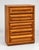 Vintage Mid-Century Modern tall chest of drawers by Bassett Furniture. Features a warm walnut finish with distinctive...