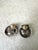 Contemporary Sterling Silver and Onyx Pierced Earrings 1980s For Sale - Image 3 of 4