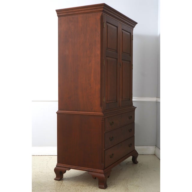 Age: Approx: 25 Years Old Details: Solid Cherry Custom Crafted For Original Owner Bracket Feet High Quality Construction...