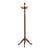 Antique Mahogany and Brass Ornamental Coat Rack For Sale