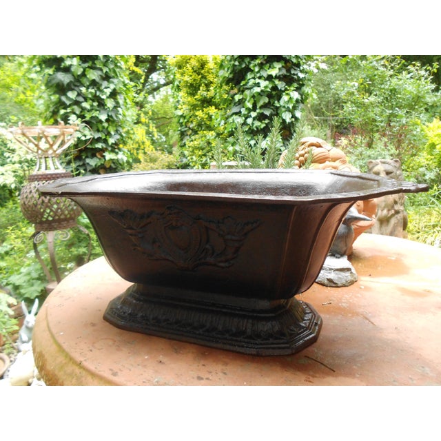 Antique Cast Iron Jardiniere, 1890s For Sale - Image 3 of 17