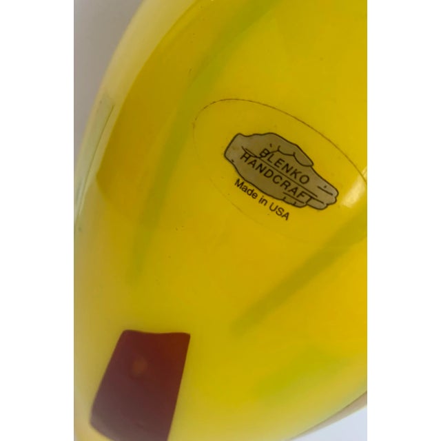 Early 21st Century Rare Richard Blenko Signed 2005 Opaque Yellow Vase, Never Sold by Blenko For Sale - Image 5 of 12
