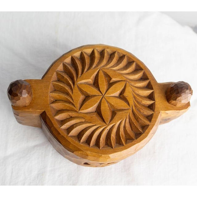 1950s French Hand-Carved Salt Box in Cembro Pine, 1950 For Sale - Image 5 of 13