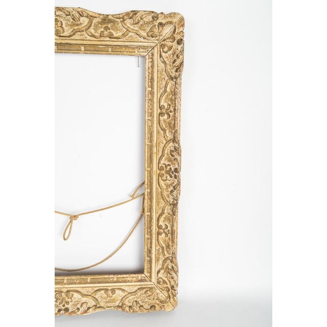 Montparnasse Carved Wood Picture Frame, 1950 For Sale - Image 3 of 5