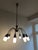 Black Nine-Light Pendant Light from LBL Germany, 1950s For Sale - Image 8 of 11