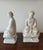 Mid-Century Modern Pair of Vintage White Glazed Porcelain Buddha Figures For Sale - Image 3 of 5