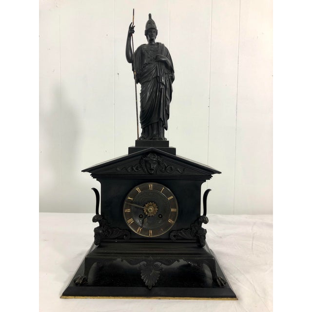 Bronze French Bronze Empire Clock For Sale - Image 8 of 8