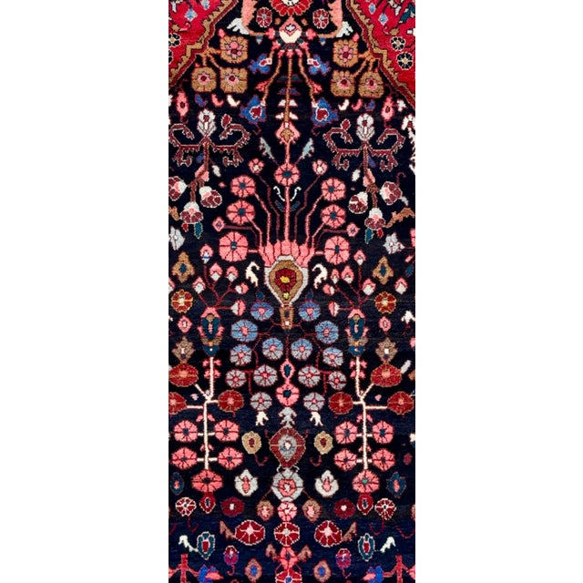 Tribal Antique Persian Nahavand Hand-Knotted Rug 4'3" X 9'5" For Sale - Image 3 of 5