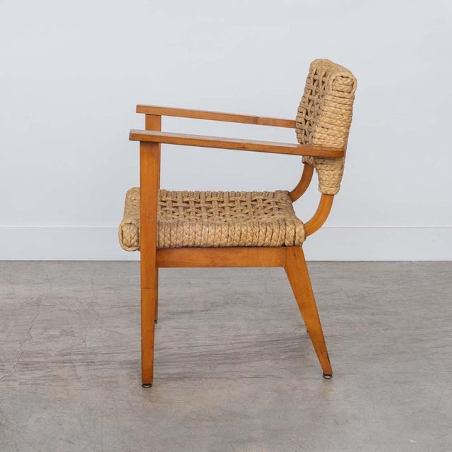 1950s 1950s Pair of Lounge Chairs Attributed to Adrien Audoux & Frida Minet For Sale - Image 5 of 17