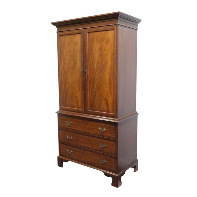 Traditional White of Mebane Solid Mahogany Traditional Style 42" Media Armoire 405-65 For Sale - Image 3 of 17