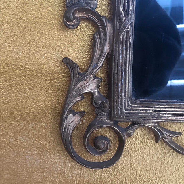 Baroque Style Mirror in Brass, Italy, 20th Century For Sale - Image 13 of 18