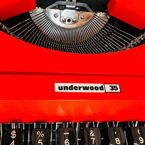 Paper Vintage Portable Underwood 35 Typewriter For Sale - Image 7 of 11