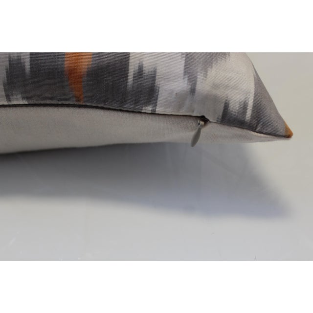 2020s Contemporary Silk Ikat Bohemian Throw Pillow For Sale - Image 5 of 11