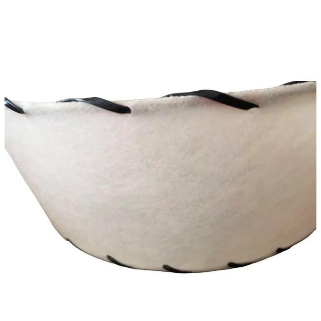 Vintage Mid 20th Century Whipstitch Fiberglass Lamp Shade For Sale - Image 4 of 12