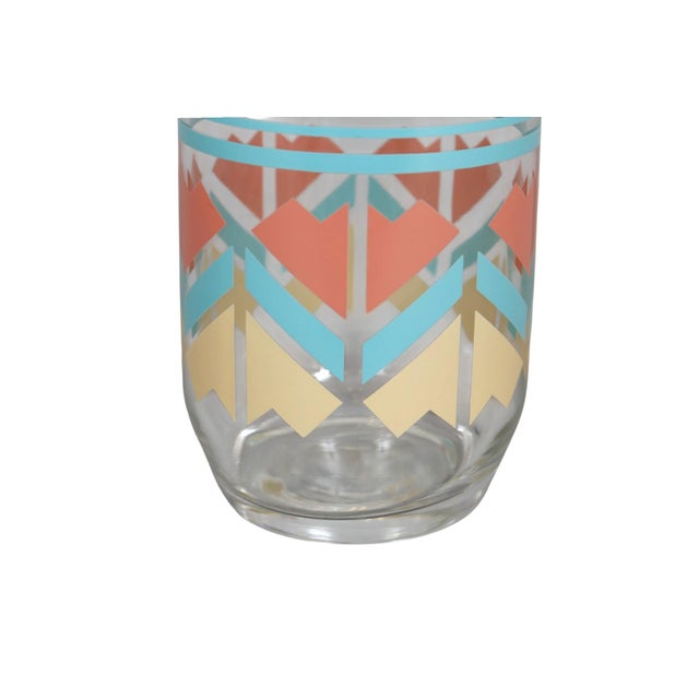 Transparent Mid 20th Century Southwestern Mid Century Glass Tumblers, Set of 6 For Sale - Image 8 of 8