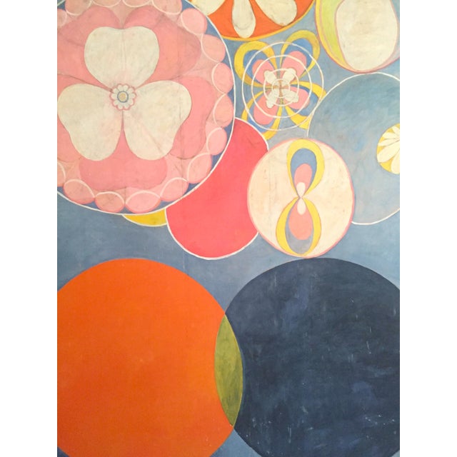 Pink Hilma Af Klint Swedish Abstract Large Offset Lithograph Print Exhibition Poster " the Ten Largest, Childhood No.2 Group IV " 1907 For Sale - Image 8 of 11