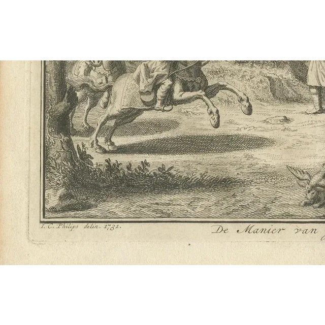 Philips, Hunting Scene, 1700s, Paper For Sale - Image 5 of 10
