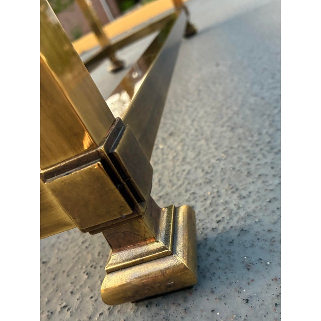 Brass Picture Frame Console Table From Mastercraft For Sale - Image 12 of 12