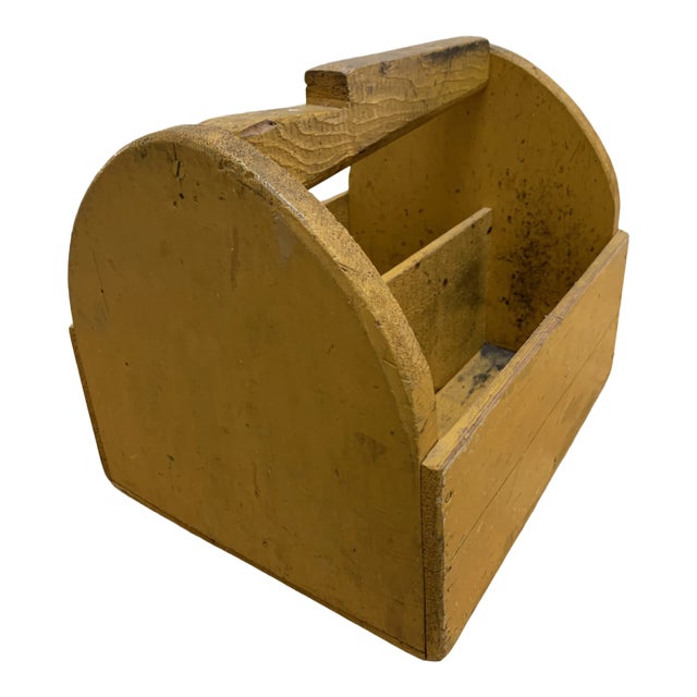 Rustic Vintage Wood Shoe Shine or Tool Box For Sale