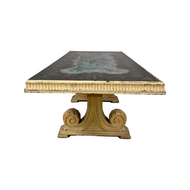 1960s Vintage Painted Mirrored Coffee Table For Sale - Image 10 of 13