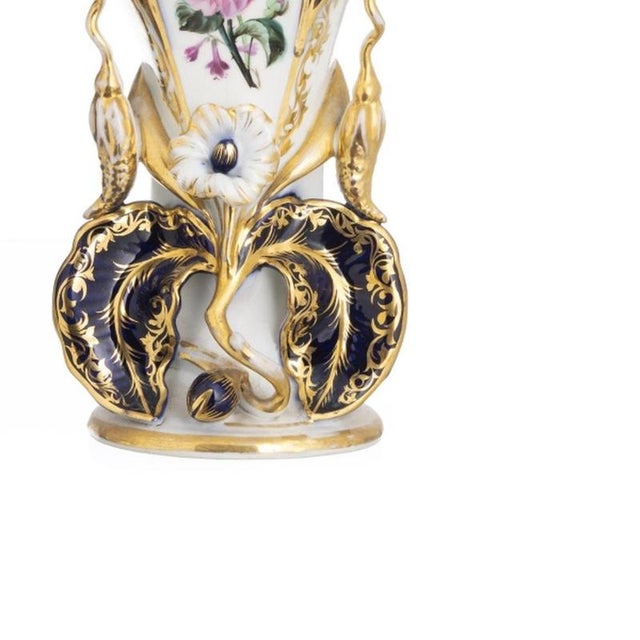 Porcelain Altar Vases from Vieux Paris, 1800s, Set of 2 For Sale - Image 5 of 6