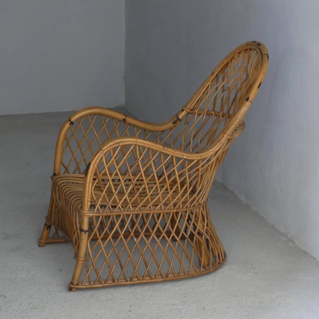 Gervasoni Wicker Armchair from Gervasoni, 1960s For Sale - Image 4 of 17