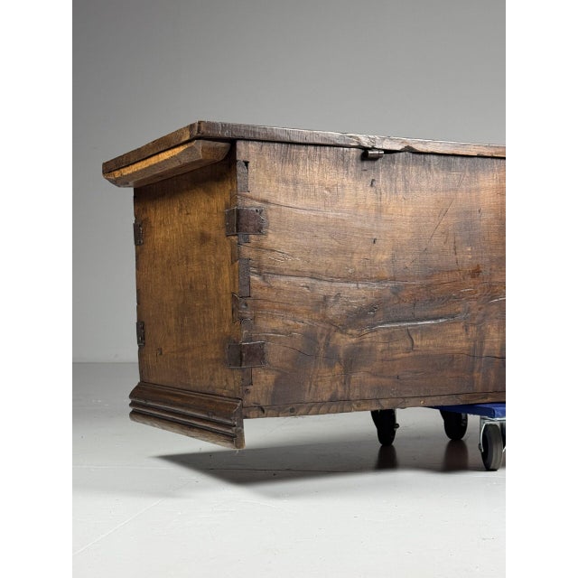 Large Antique Spanish Chest, 1700s For Sale - Image 3 of 18