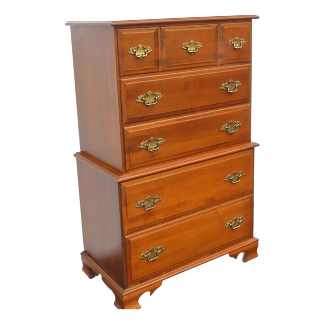 Tall Solid Maple Chest of Drawers 6655 For Sale