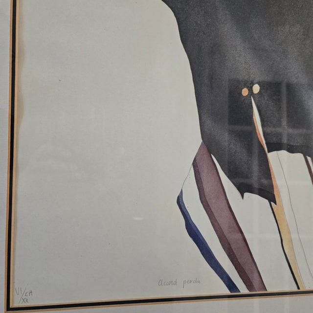 Vintage Charlotte Reine "Accord Perdu" Framed Artist Proof Number VI Signed and Numbered *Flaw* For Sale - Image 12 of 18