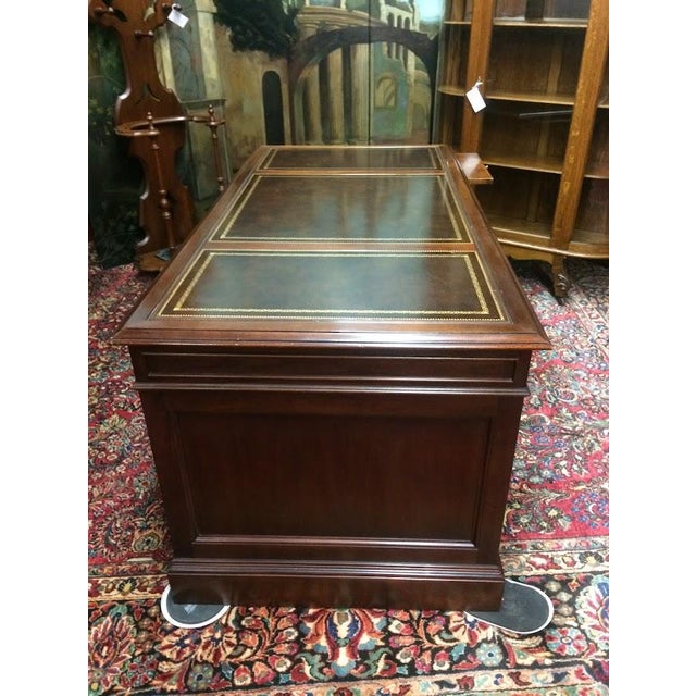 Vintage Executive Desk, Leather Top Desk, Sligh Furniture For Sale - Image 10 of 18