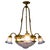 French Art Deco Glass Chandelier, 1920s For Sale - Image 16 of 16