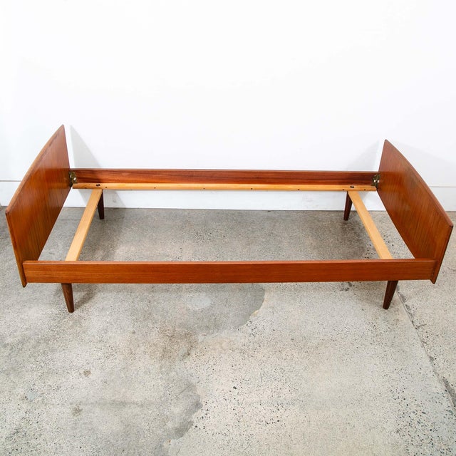 Mid-Century Modern 1960s Mid Century Danish Modern Bedframe Sm SingleTeak Bed Denmark Sannemanns Mobler For Sale - Image 3 of 10