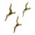 Solid Brass Birds in Flight Wall Sculptures, Set of 3, 1960's-1970's For Sale