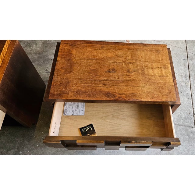 Auburn Vintage Lane Altavista Staccato Walnut Nightstands – Pair For Sale - Image 8 of 18