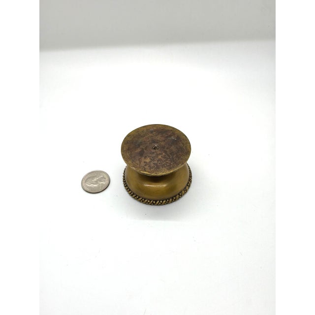 Henredon Henredon Large Classical Knob Antique Brass For Sale - Image 4 of 4