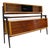 Mid-Century Modern Bi Level Long Credenza Server Dresser Cabinet Ebonized Legs For Sale