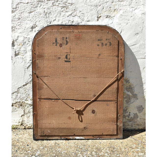 Wood Antique Louis Philippe Ebonised and Gilt Mirror For Sale - Image 7 of 8