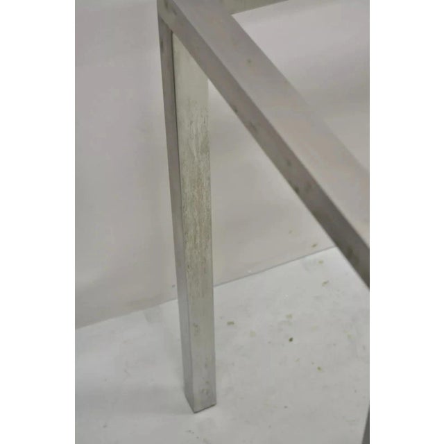 Design Institute of America Style Steel Mid Century Modern; Long Console Hall Table Base For Sale - Image 9 of 10