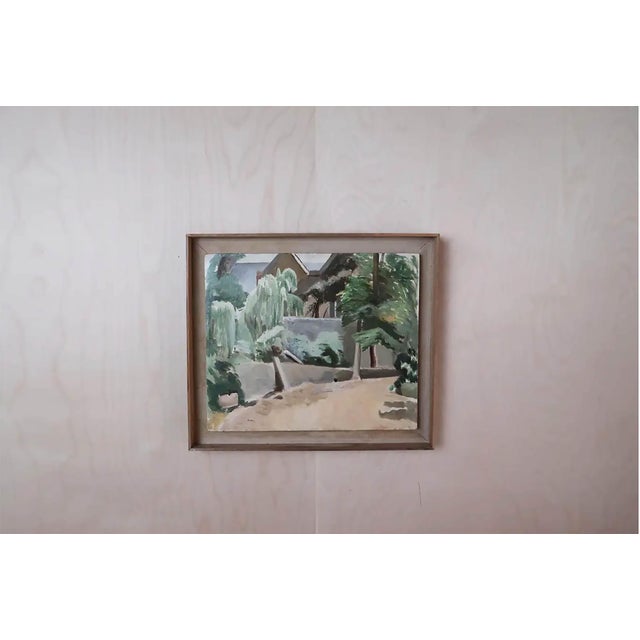 Oil painting on card. The piece is signed on the back. This has been now concealed in the framing process. Rudolph Ihlee....