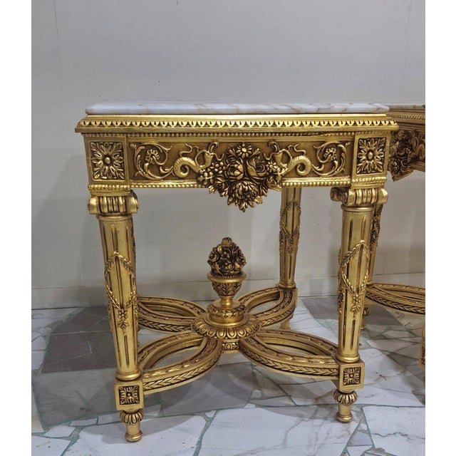 Vintage Gueridon Side Table Marble Top 26  For Sale In Orlando - Image 6 of 6
