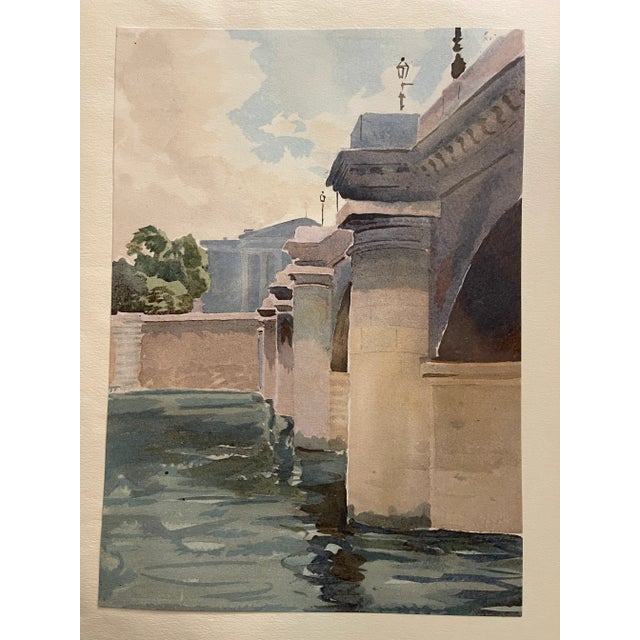 Late 20th Century Robert Vigaud (20th/21st Century) Watercolor Lithographs - Set of 6 For Sale In Baltimore - Image 6 of 7