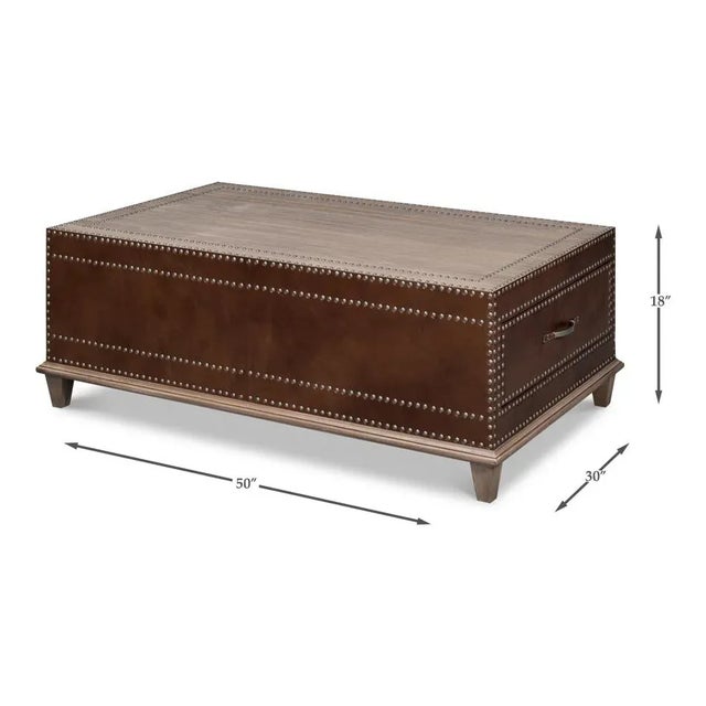 Leather Coffee Table For Sale - Image 12 of 12