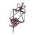 19th Century Wrought Iron Arts & Crafts Era Lantern Stand For Sale