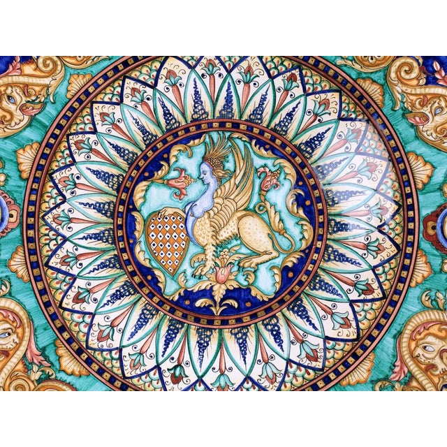 Copper Green Dragons Plate by deBlona For Sale - Image 4 of 10