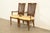 French Henredon French Regency Louis XVI Carved Walnut Cane Back Armchairs, Pair For Sale - Image 3 of 16