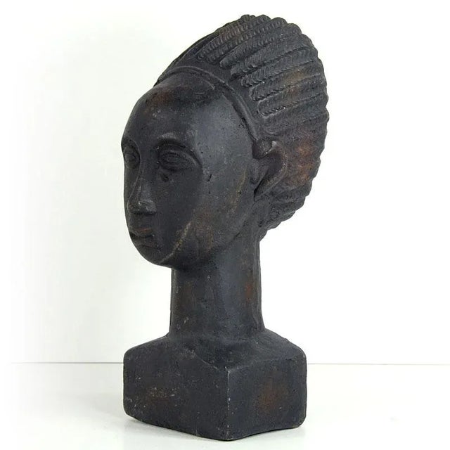 1980s Modernist Akan Head Sculpture, Ghana, 1980s For Sale - Image 5 of 9