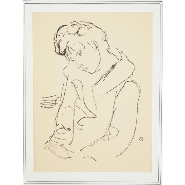 Modern Maurice Barraud, Jeune homme au col, Lithograph For Sale - Image 3 of 6